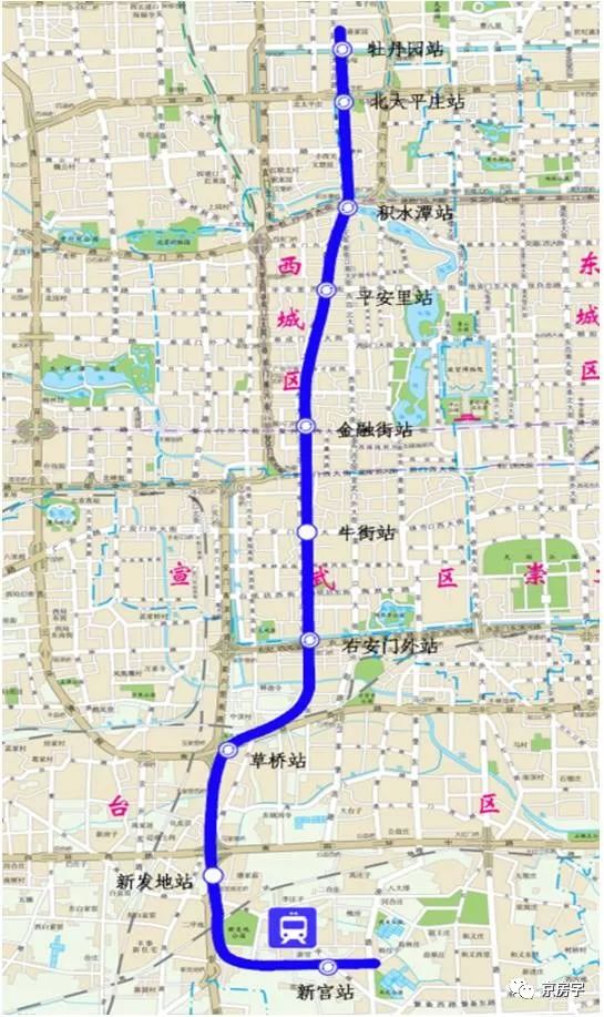 19号线的10座车站中,除了牛街站和新发地站不是换乘站外,其它8座车站