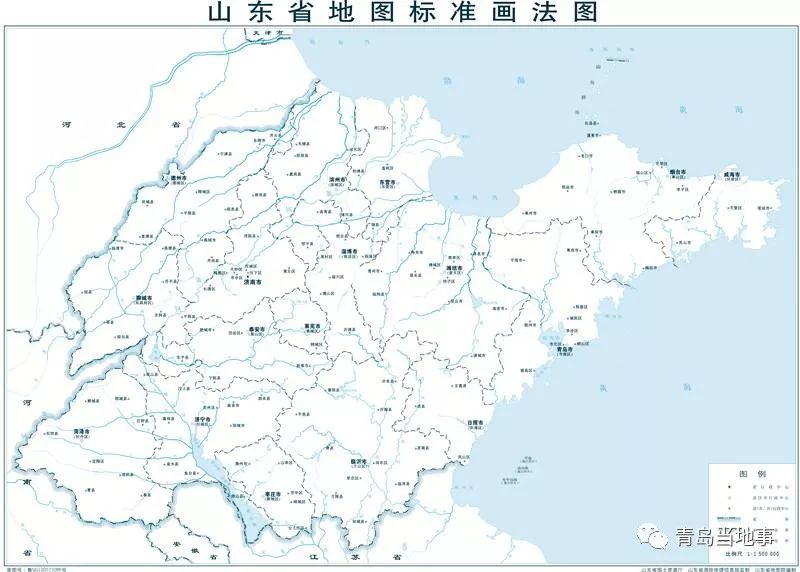 本次发布的标准地图包括山东省地图6幅,幅面分别为1:600万轮廓图,1