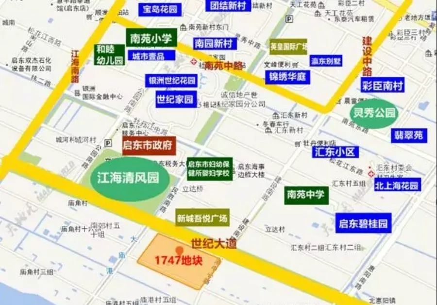 碧桂园15亿再拿启东一块住宅用地,就在新城吾悦广场路