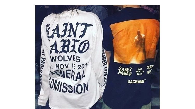 福利价¥66 KANYE WEST SAINT PABLO 演唱会限定短袖