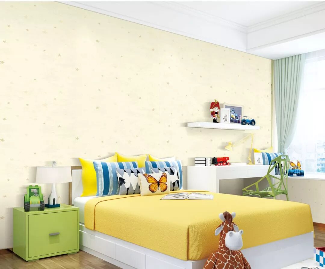 鑫丽阁墙布335 素色提花墙布装修效果图_12