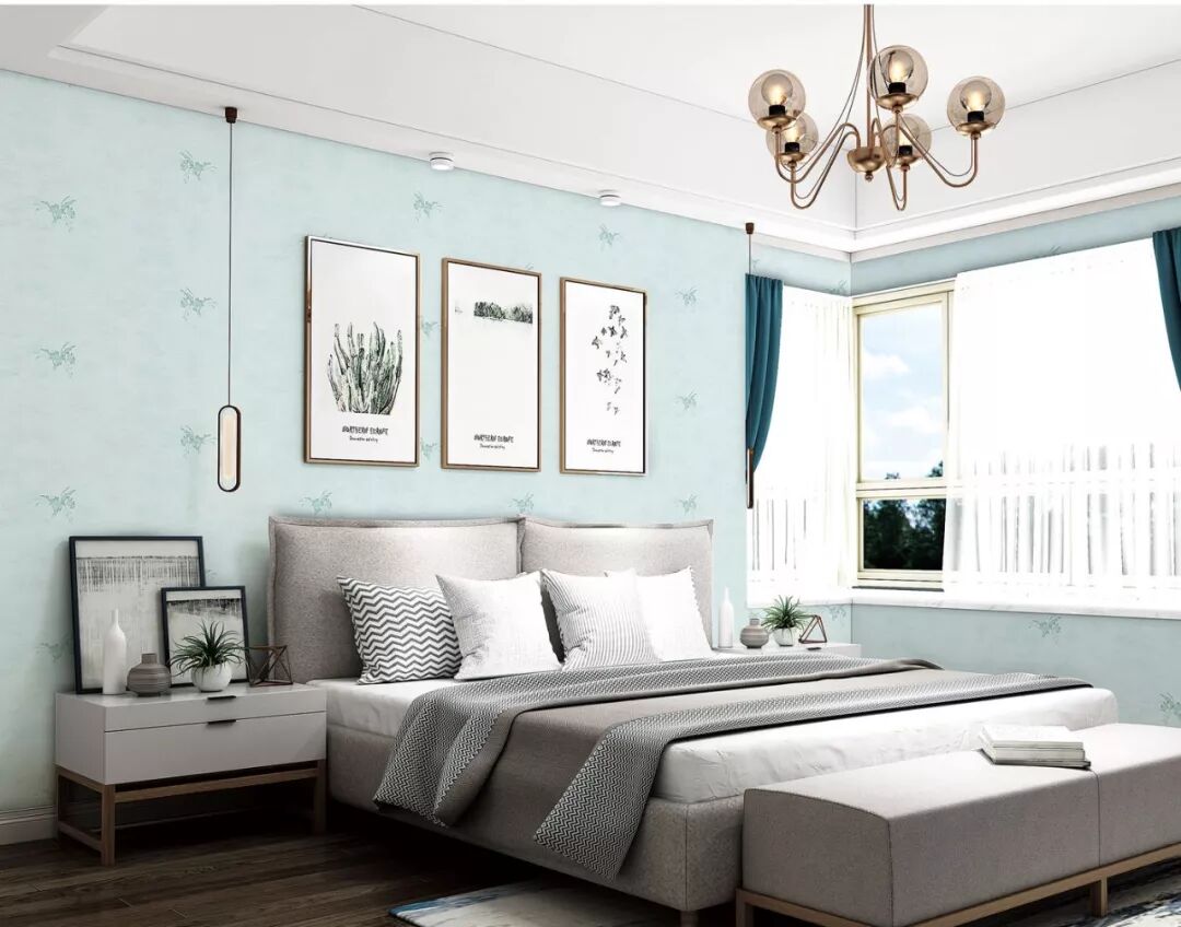 鑫丽阁墙布335 素色提花墙布装修效果图_13