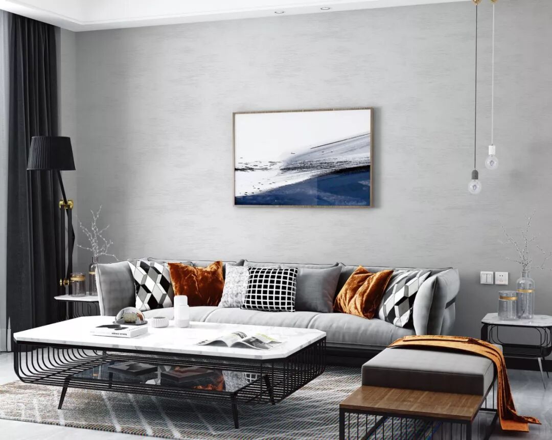 鑫丽阁墙布335 素色提花墙布装修效果图_10