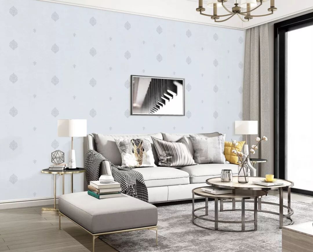 鑫丽阁墙布335 素色提花墙布装修效果图_20