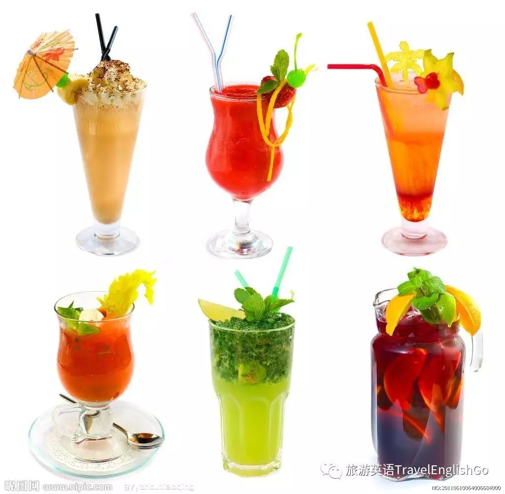 果汁(juice)  kiwi fruit juice 奇异果汁 cranberry juice 蔓越莓汁