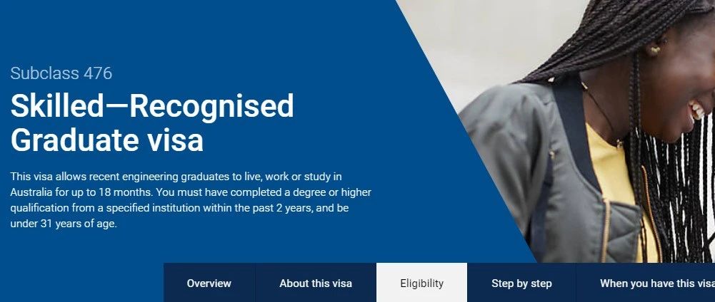 【中世移民小课堂】澳大利亚476类技术认可毕业生签证是一种什么样的签证？