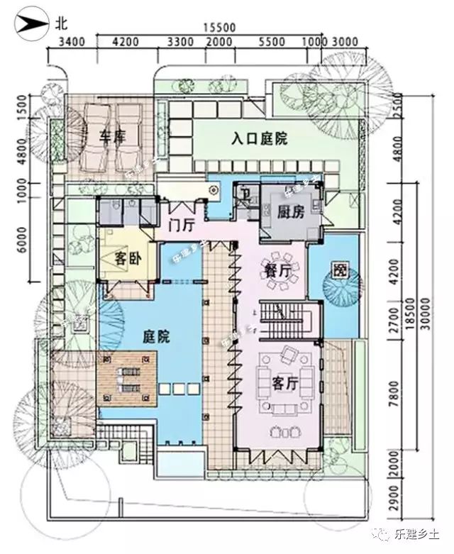 15x30米二层山地别墅设计,妙取亚洲建筑元素 | 自建房