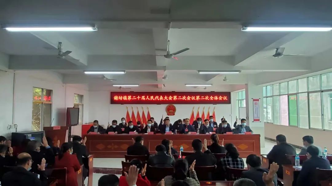 谢坊镇第二十届人民代表大会第二次会议胜利召开