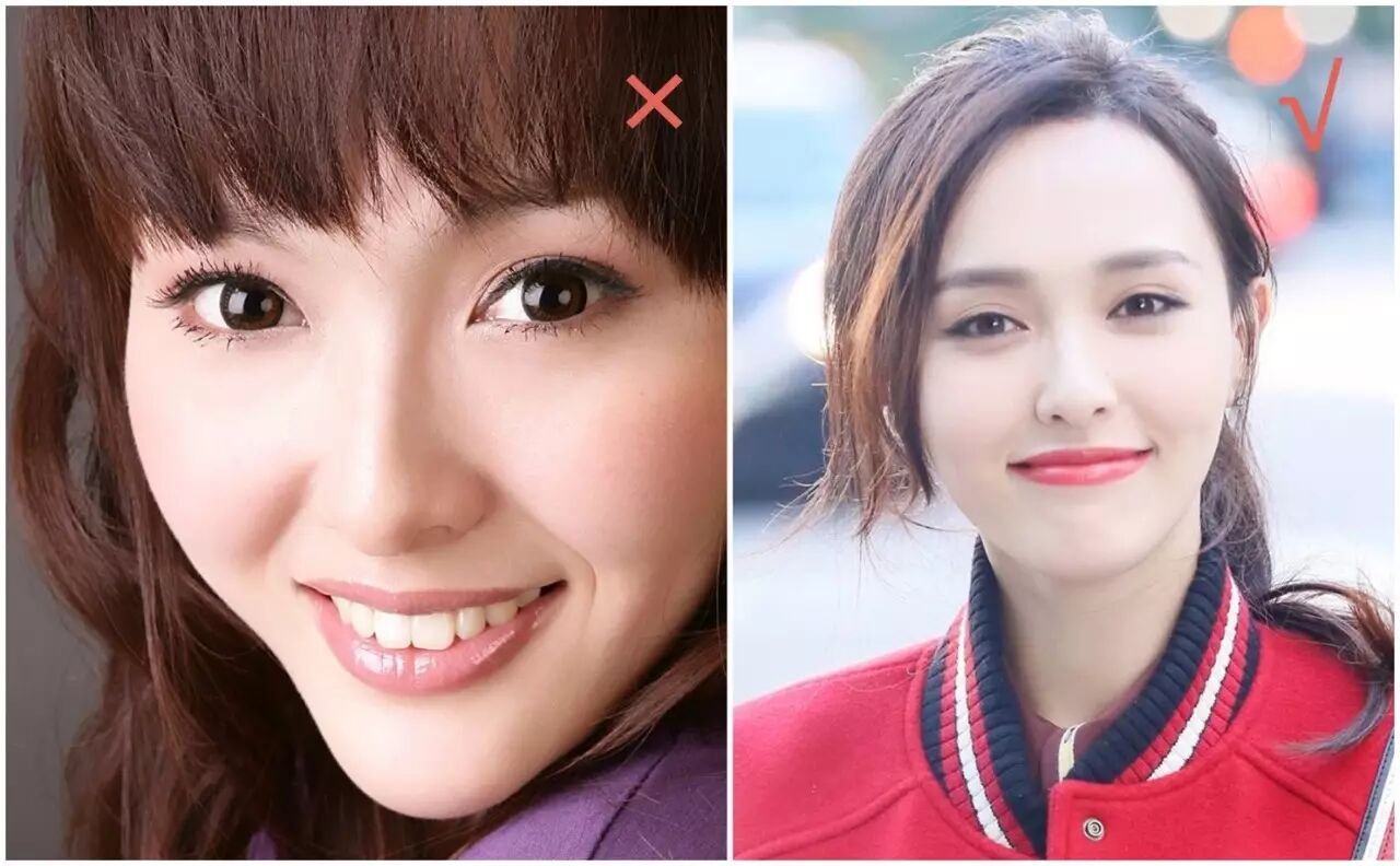 也是人人追求的标准脸型 也可以叫杏仁脸 这种脸型大多都有个大额头