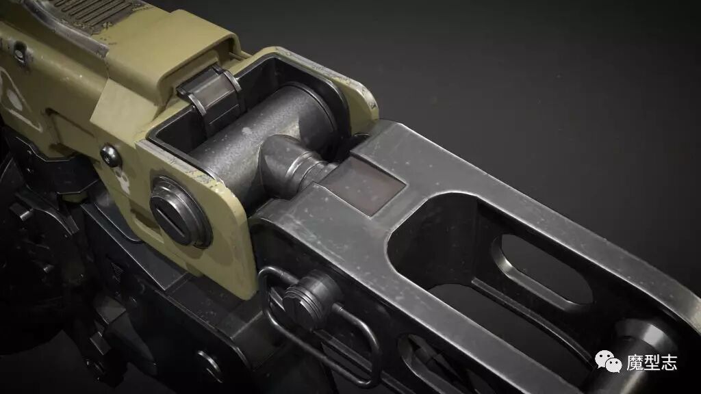 枪械设计简单制作流程：模型 贴图 灯光