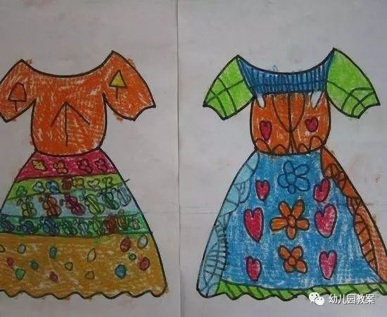 幼儿园小班美术教案:格子衣服