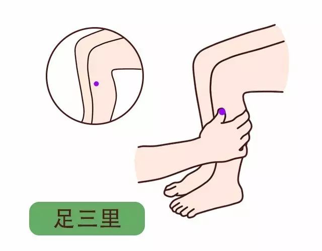 也可以按揉足三里,可以增强脾胃吸收功能,补气补血.