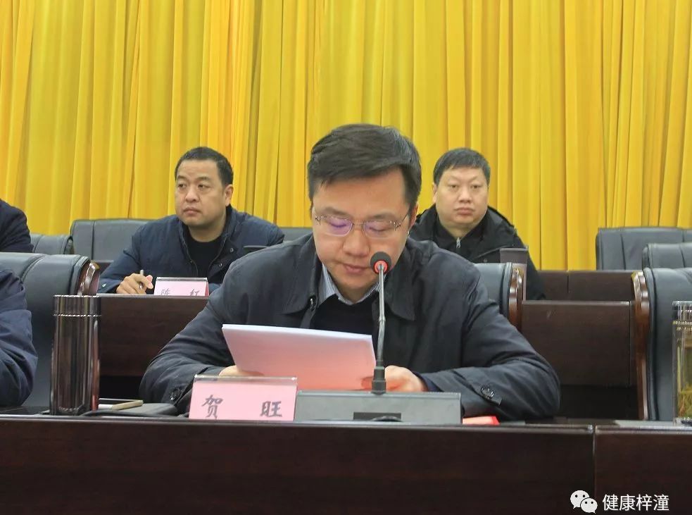 县委副书记,县长贺旺主持会议