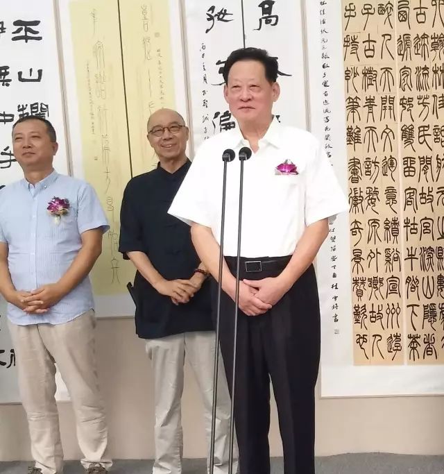 安徽省人大原副主任朱先发宣布展览开幕