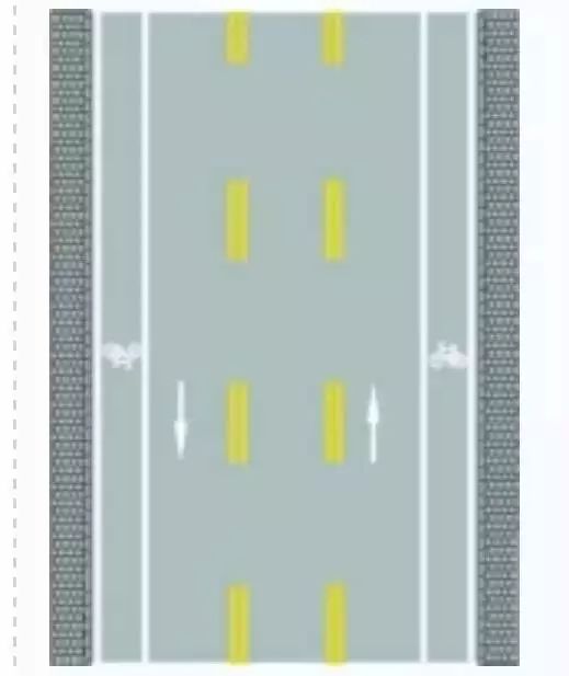 3.路中两条双黄色虚线是什么标线?
