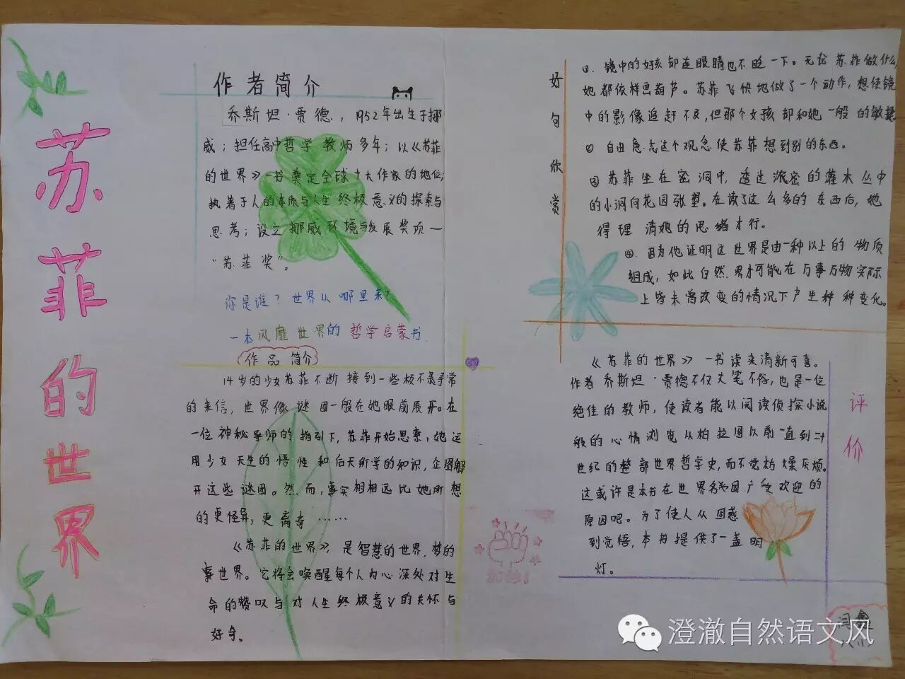 (7)杨宁:【书海扬帆】《苏菲的世界》——一本关于哲学史的小说