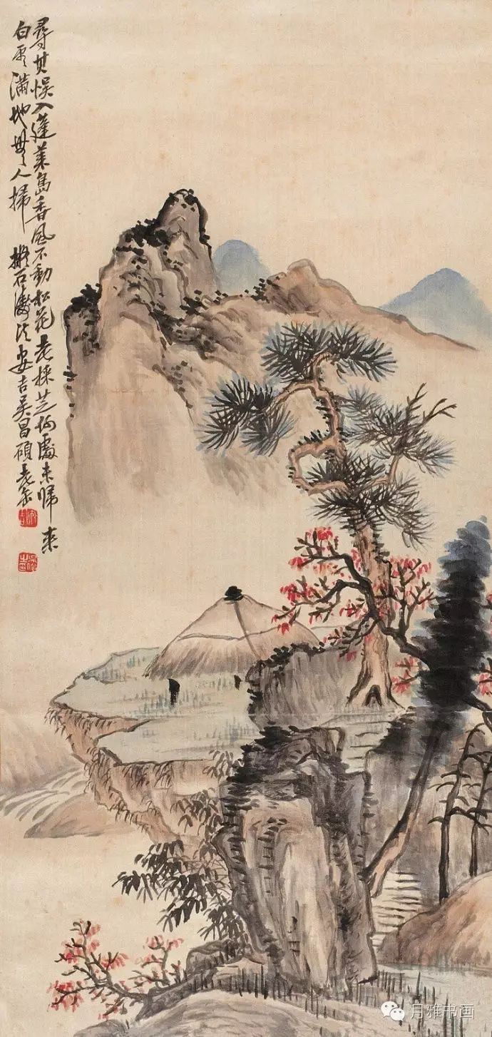 罕见的吴昌硕山水画作品集