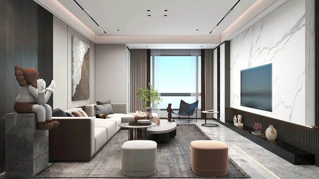 益圆木门 轻奢风格家装效果图_6