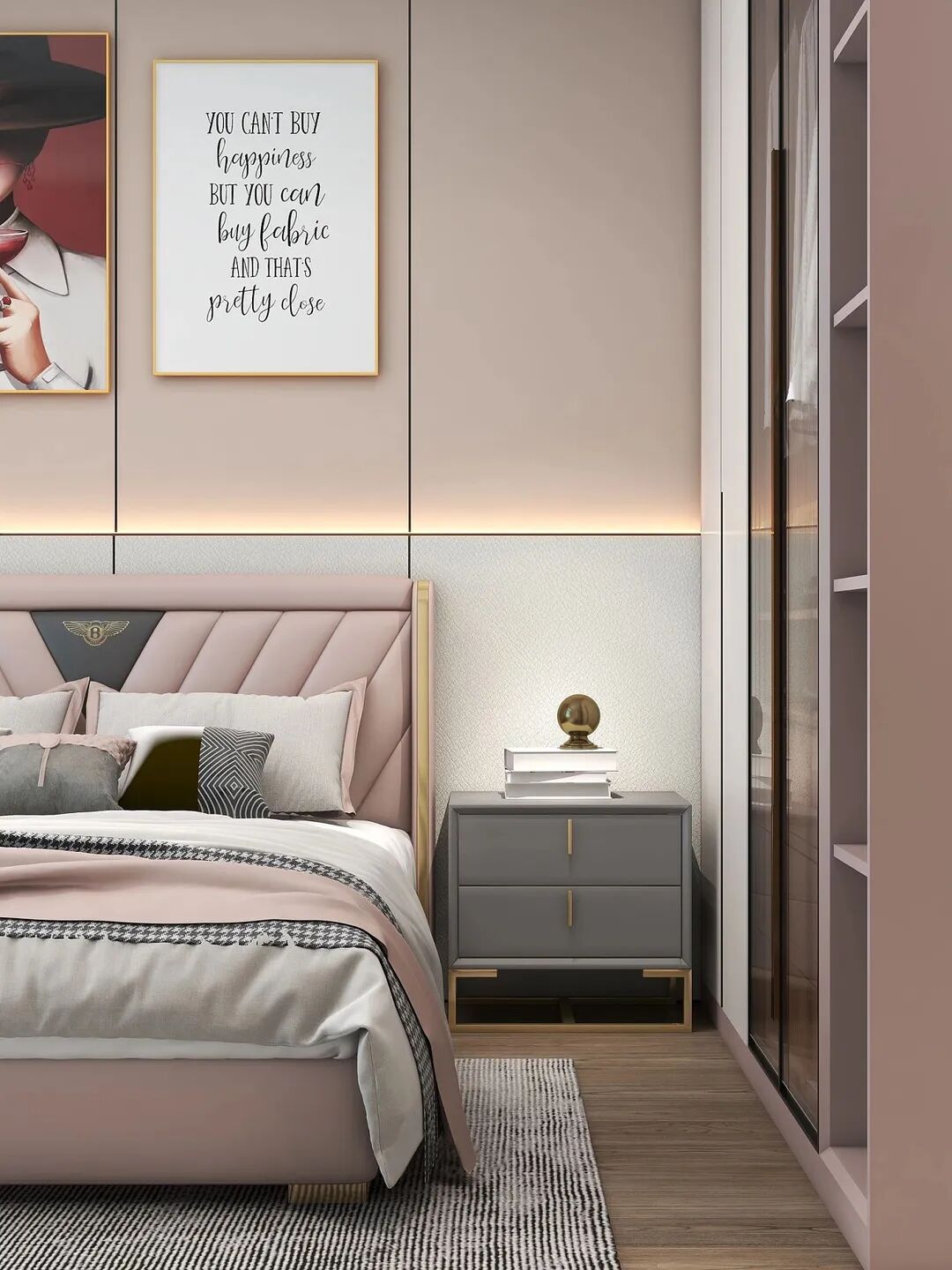 益圆木门 轻奢风格家装效果图_16