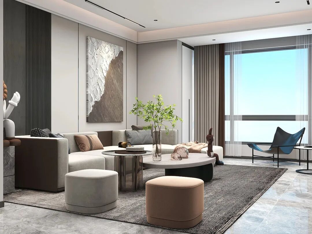 益圆木门 轻奢风格家装效果图_3