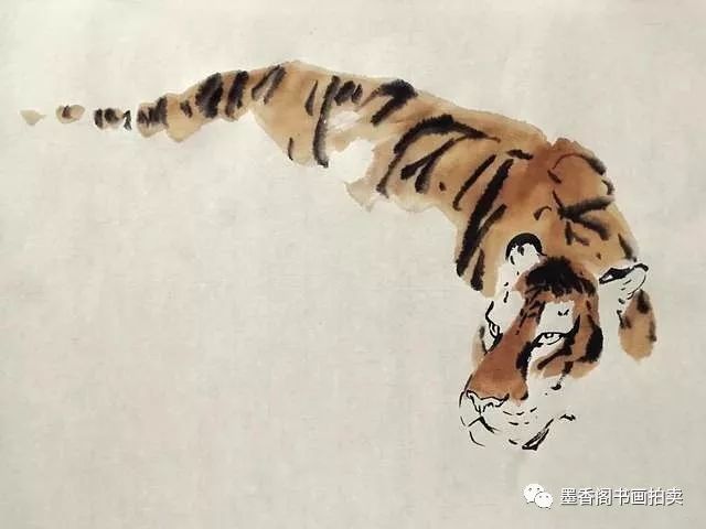 国画教程:写意老虎画法步骤,中国各路画虎名家,皆出手