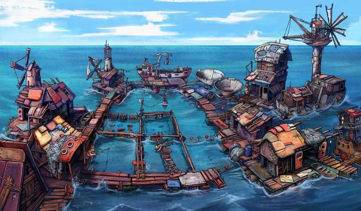 当《未来水世界》变成绘本风格游戏,应该就是这个样子