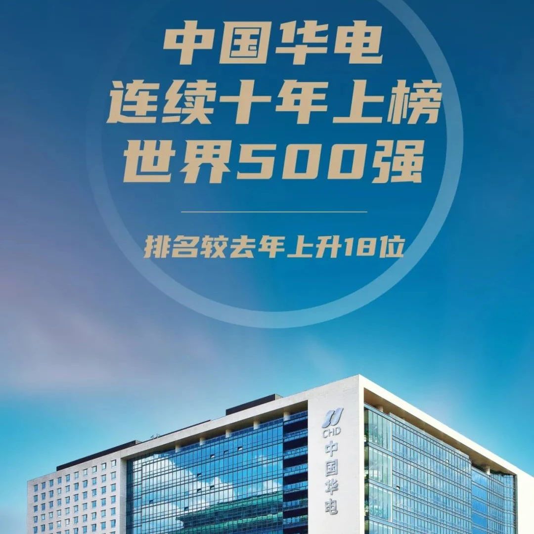 江苏省风电专委会【会员动态】中国华电连续十年上榜世界500强 排名较去年上升18位