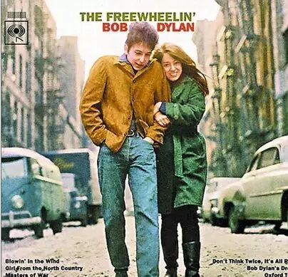 《The Freewheelin’ Bob Dylan》封面,图中人物为鲍勃·迪伦与苏西。