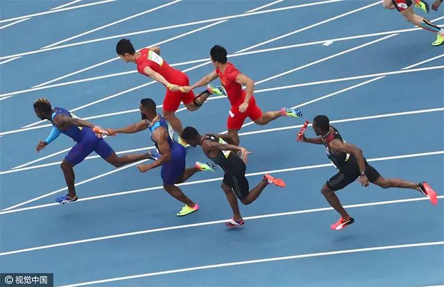 里约奥运会男子4x100米接力预赛,图片来自CFP