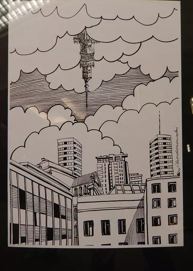 大厅内展出的漫画(作者供图)