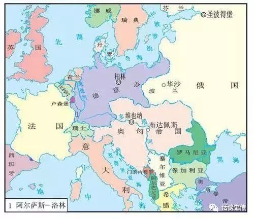 (一战前的欧洲地图)图片