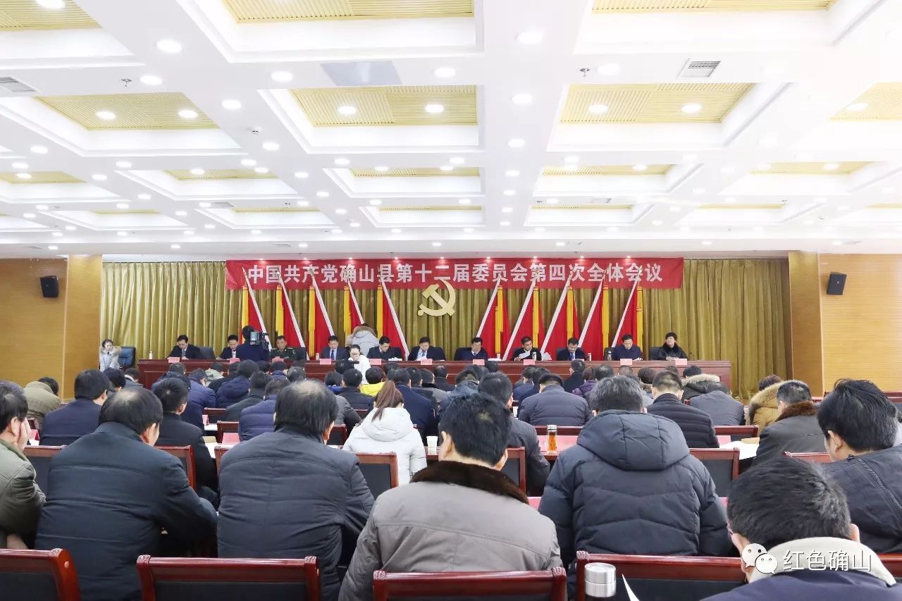 中共确山县第十二届委员会第四次全体会议召开