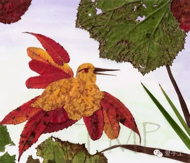 转载:落叶拼贴画,它也可以比花灿烂