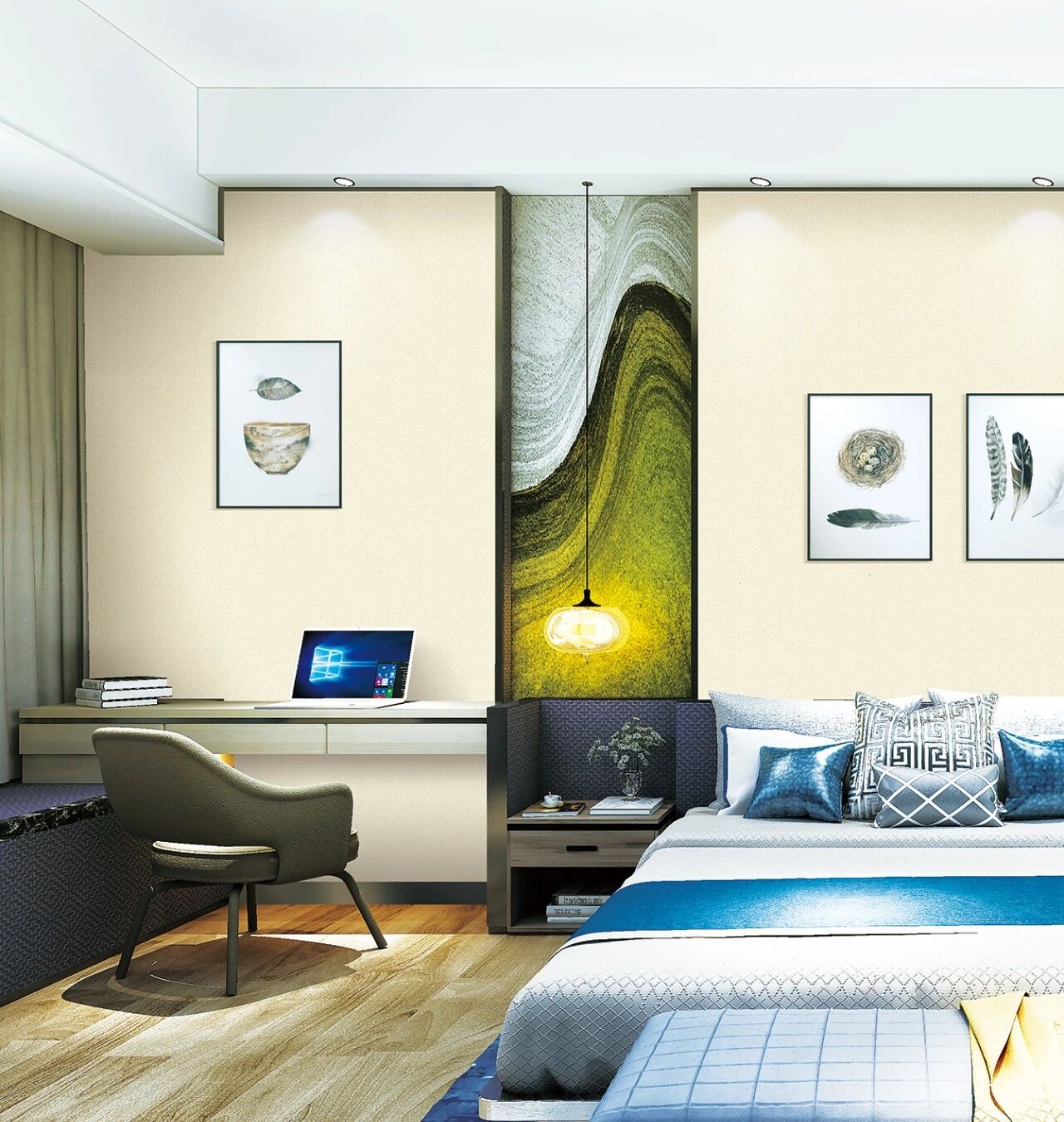 保奇丽墙布图片 BX-05/06简约风格产品效果图_14