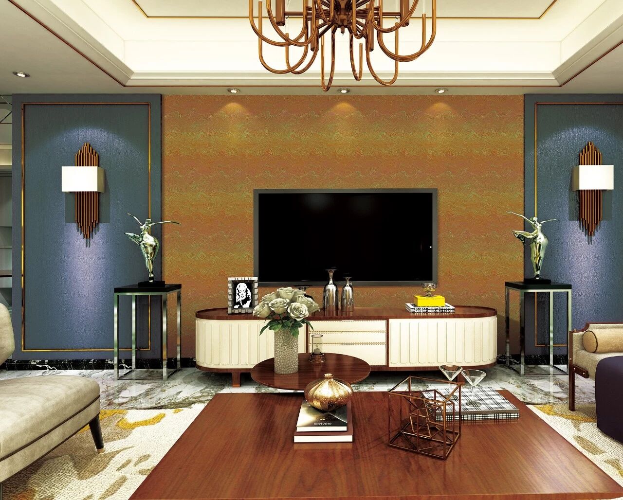 保奇丽墙布图片 BX-05/06简约风格产品效果图_16