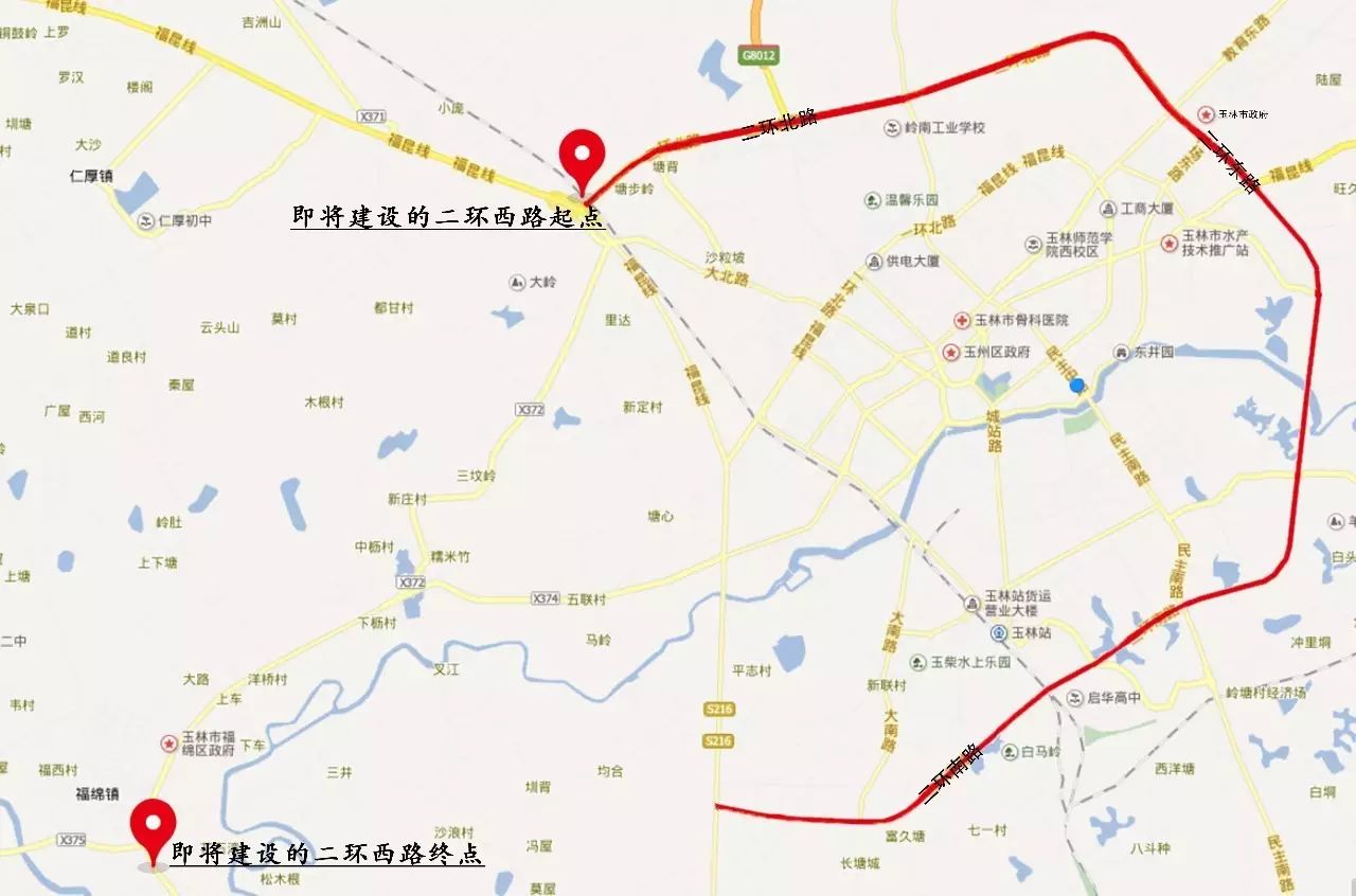 玉林城区二环西路来啦!项目前期工作已开启,预计明年开工建设.