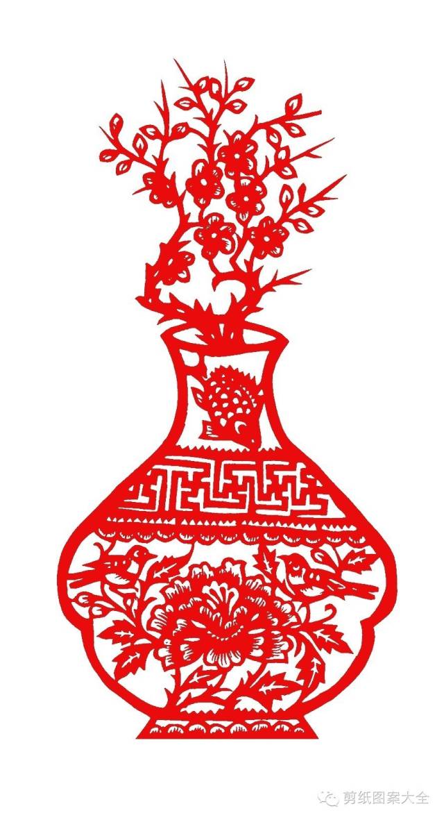 民俗剪纸 || 花鸟剪纸图样欣赏