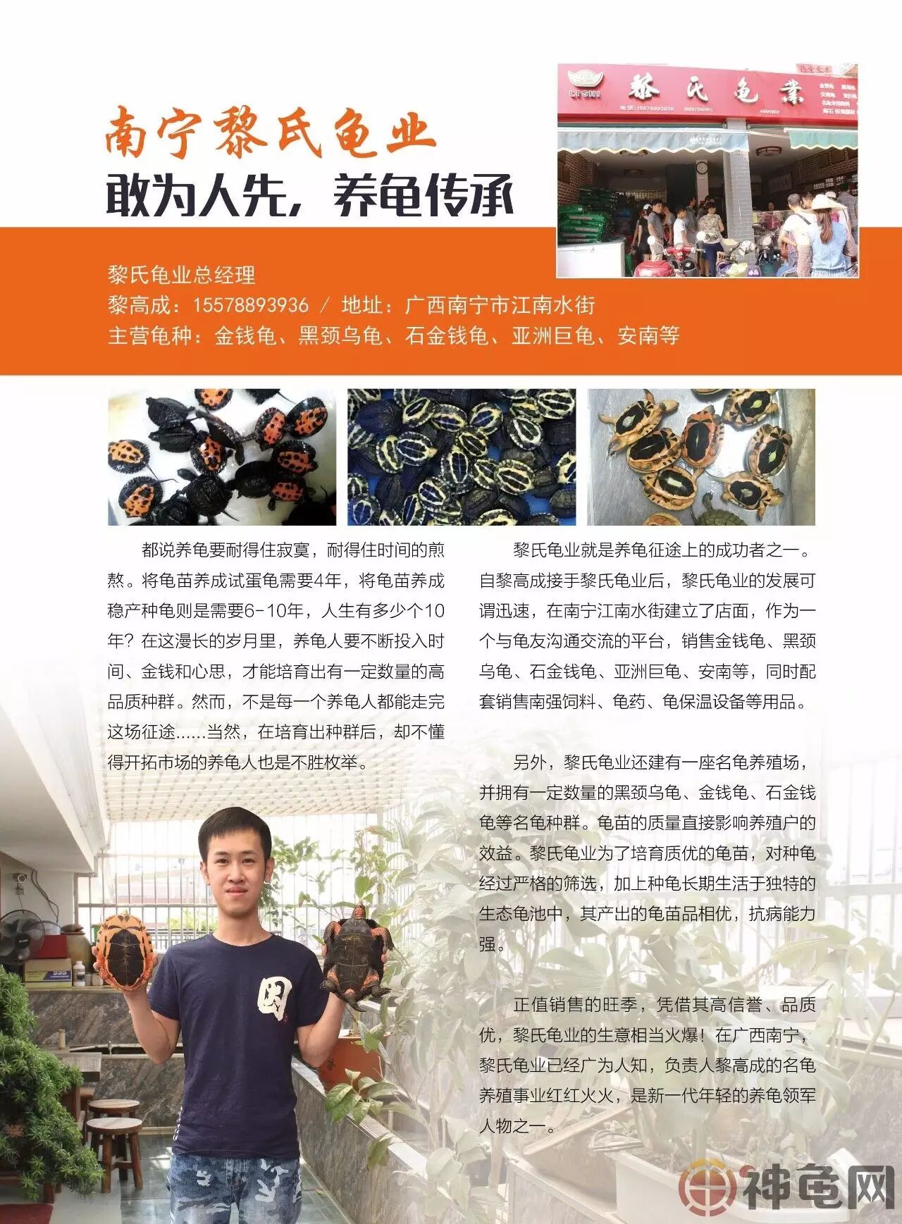 南宁黎氏龟业&middot;敢为人先，养龟传承