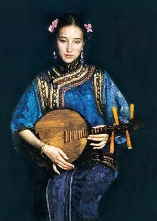 油画大师陈逸飞笔下的美女