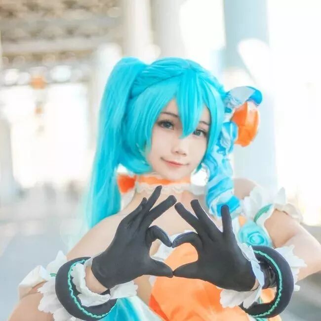 初音未来miku橙花公主 好有爱的小公主清新可爱我喜欢