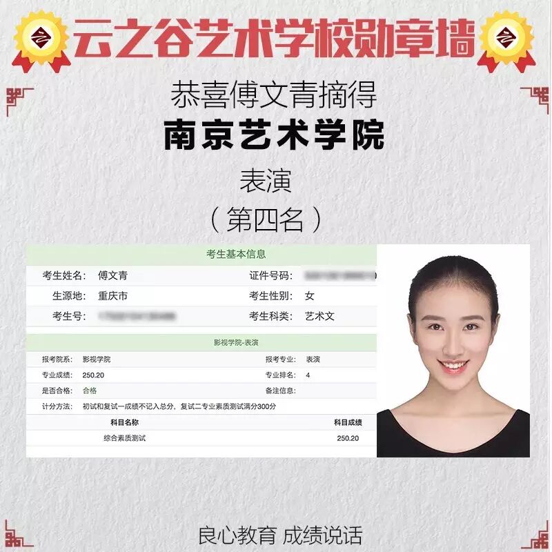 北影，中传，浙传，南艺，南广校考合格证云之谷都有了