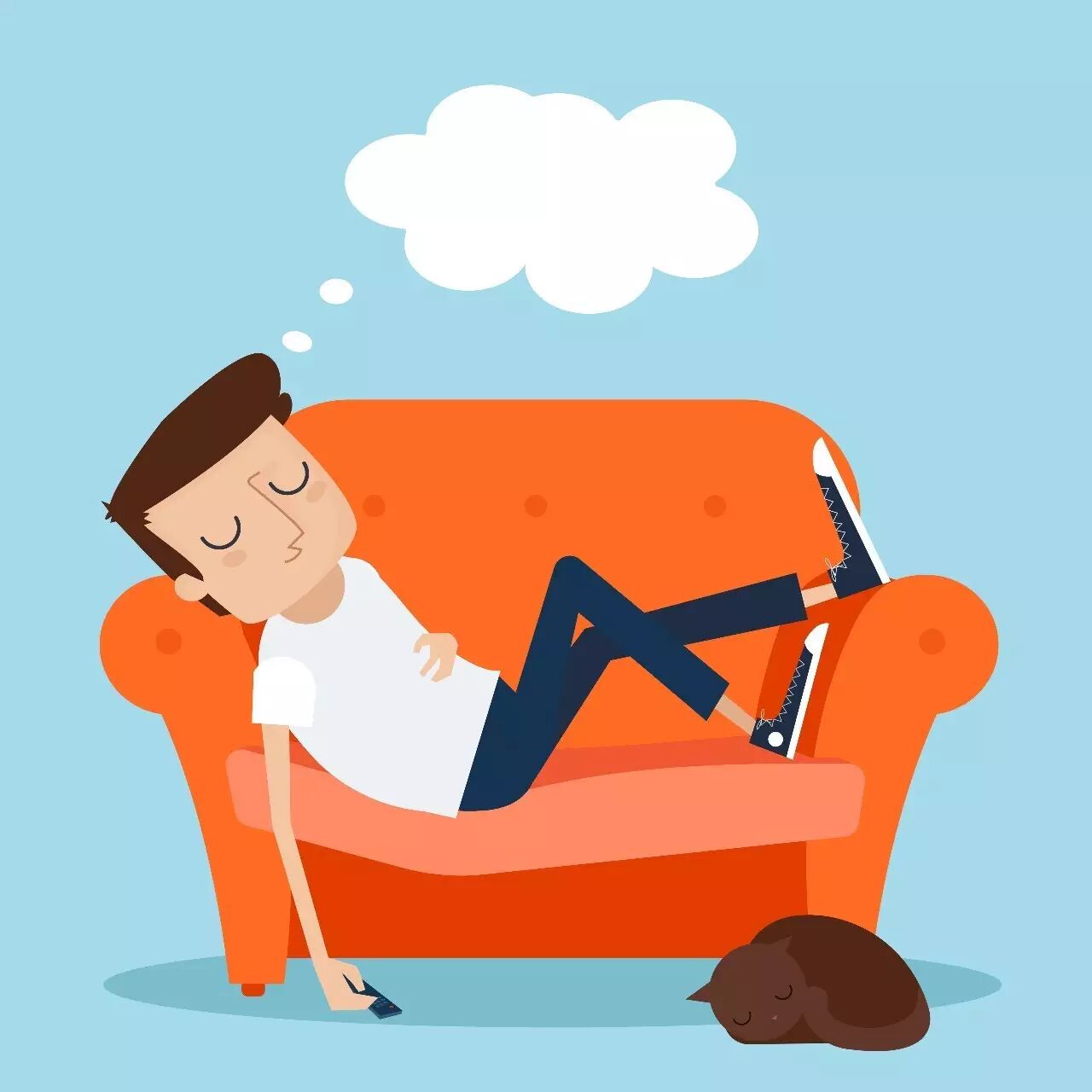 I had a cat nap after lunch.