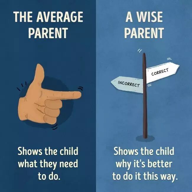 普通爸妈：告诉孩子需要做什么。