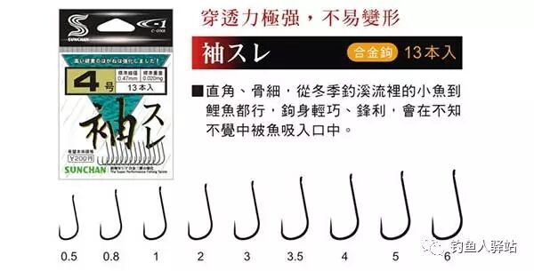 鱼钩品种 市面上常见的6种鱼钩介绍与用途！