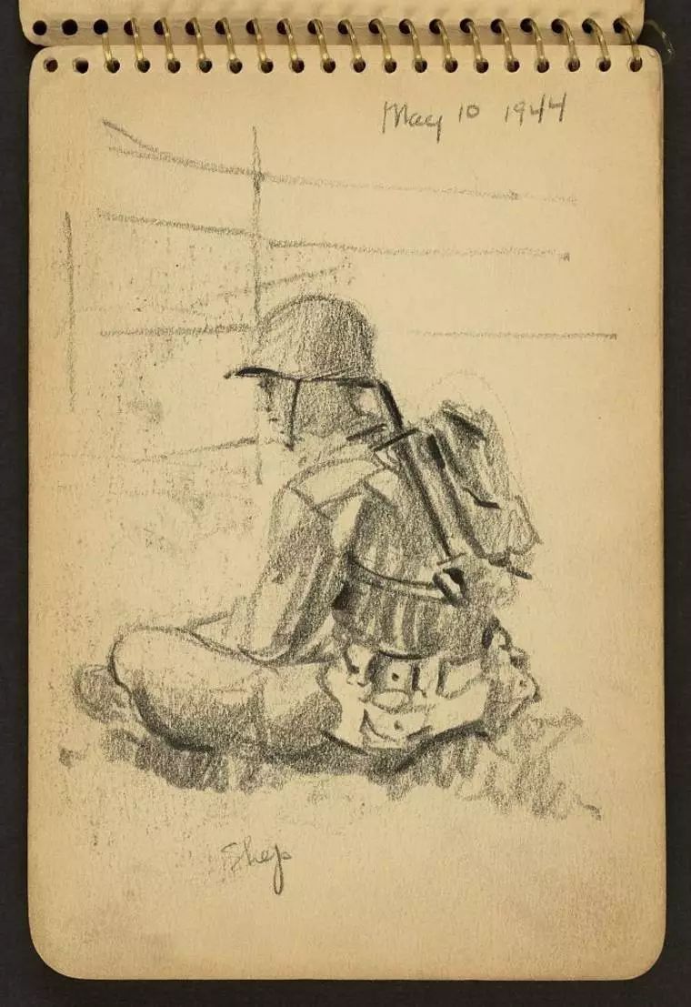 二战士兵的速写本|绘画