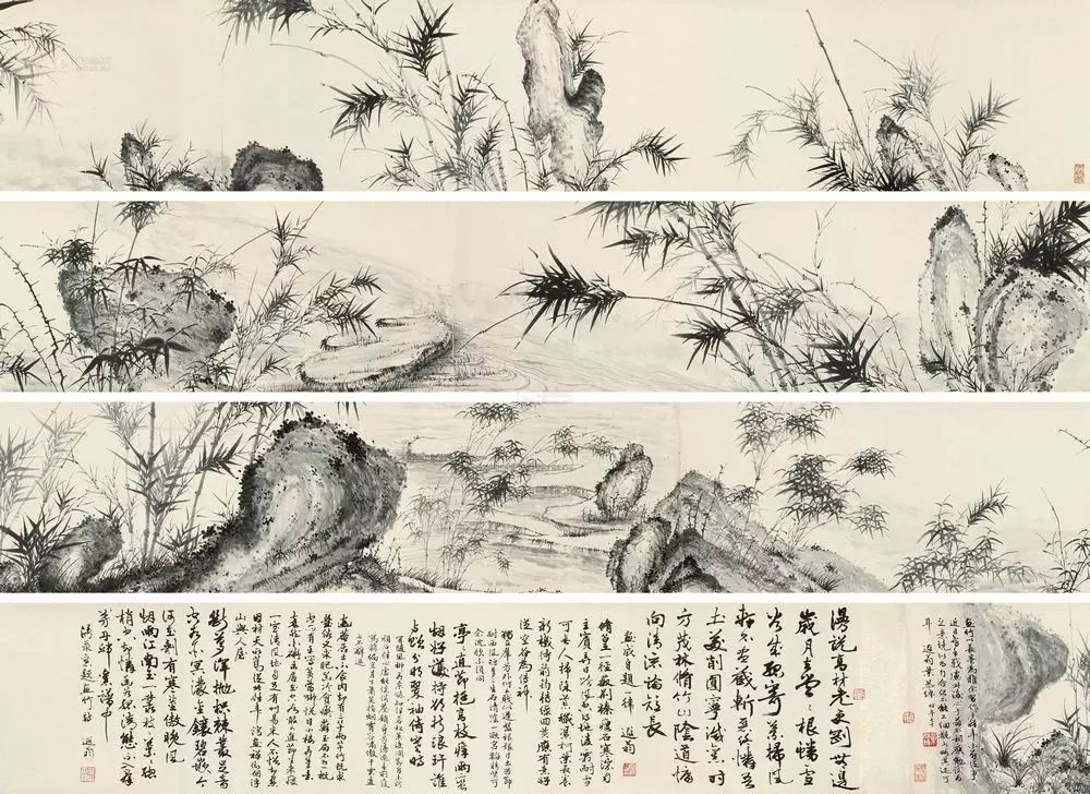 中国画的画幅形式较为多样,横向展开的有长卷(又称手卷),横披