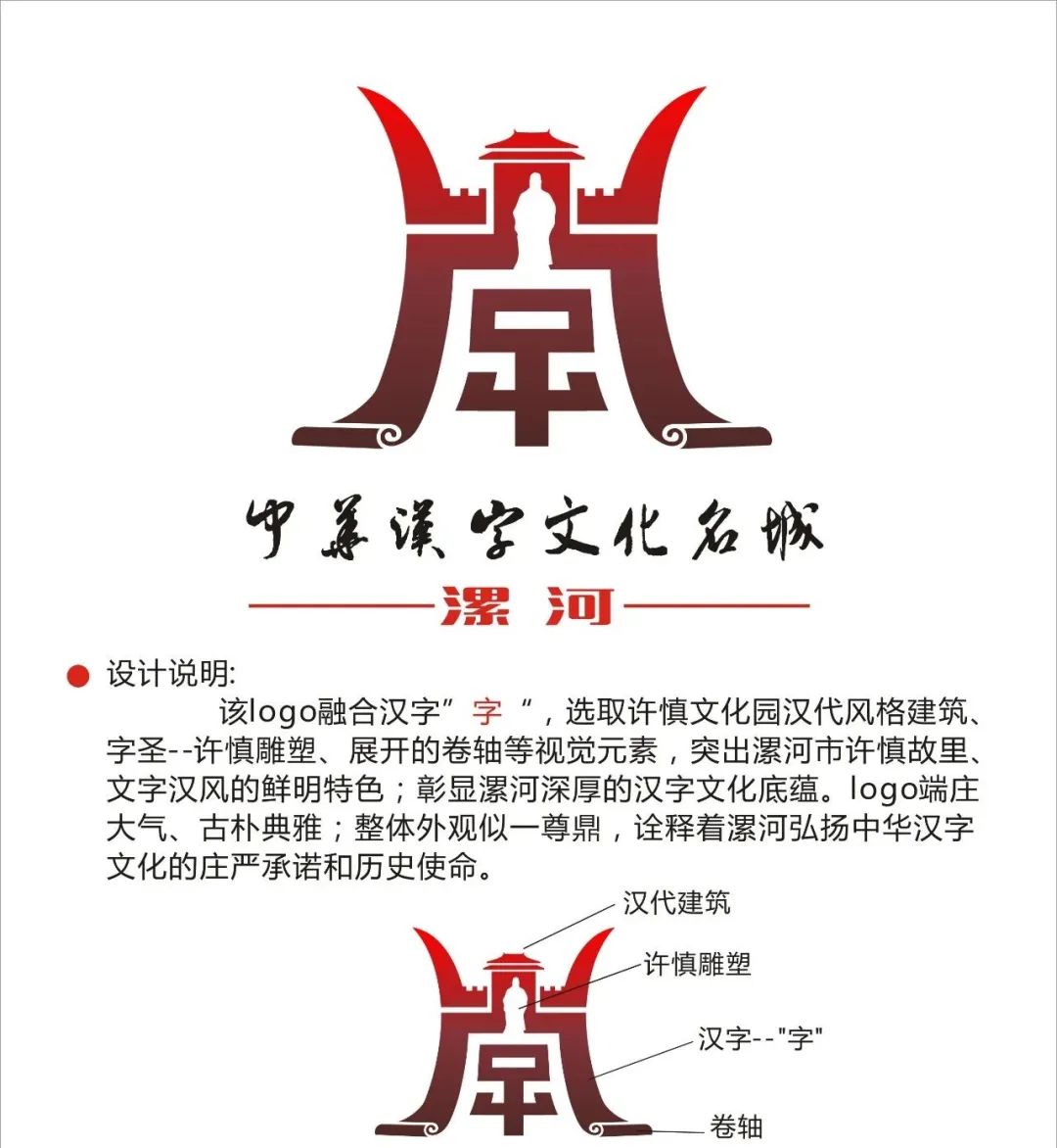 字圣故里漯河中华汉字文化名城logo征集大赛logo征集大赛公示