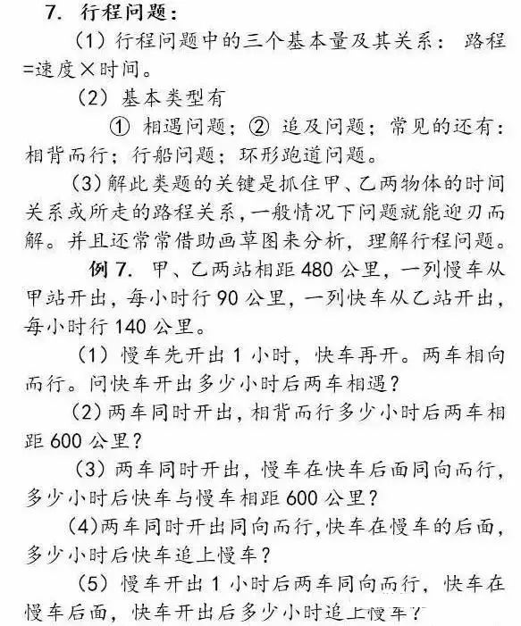 2020初中数学 | 一元一次方程应用题分类分析大全