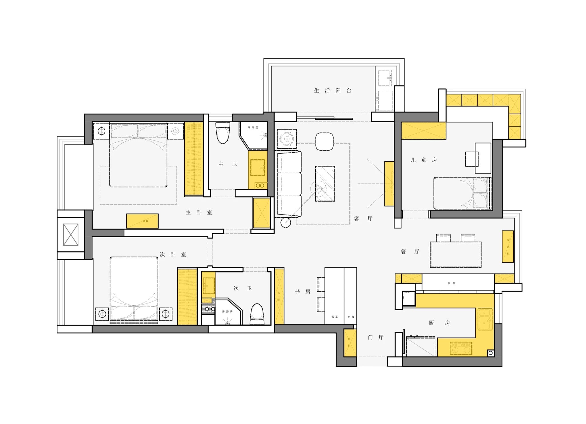 125㎡北欧风格三居室，文艺淡雅、岁月静好