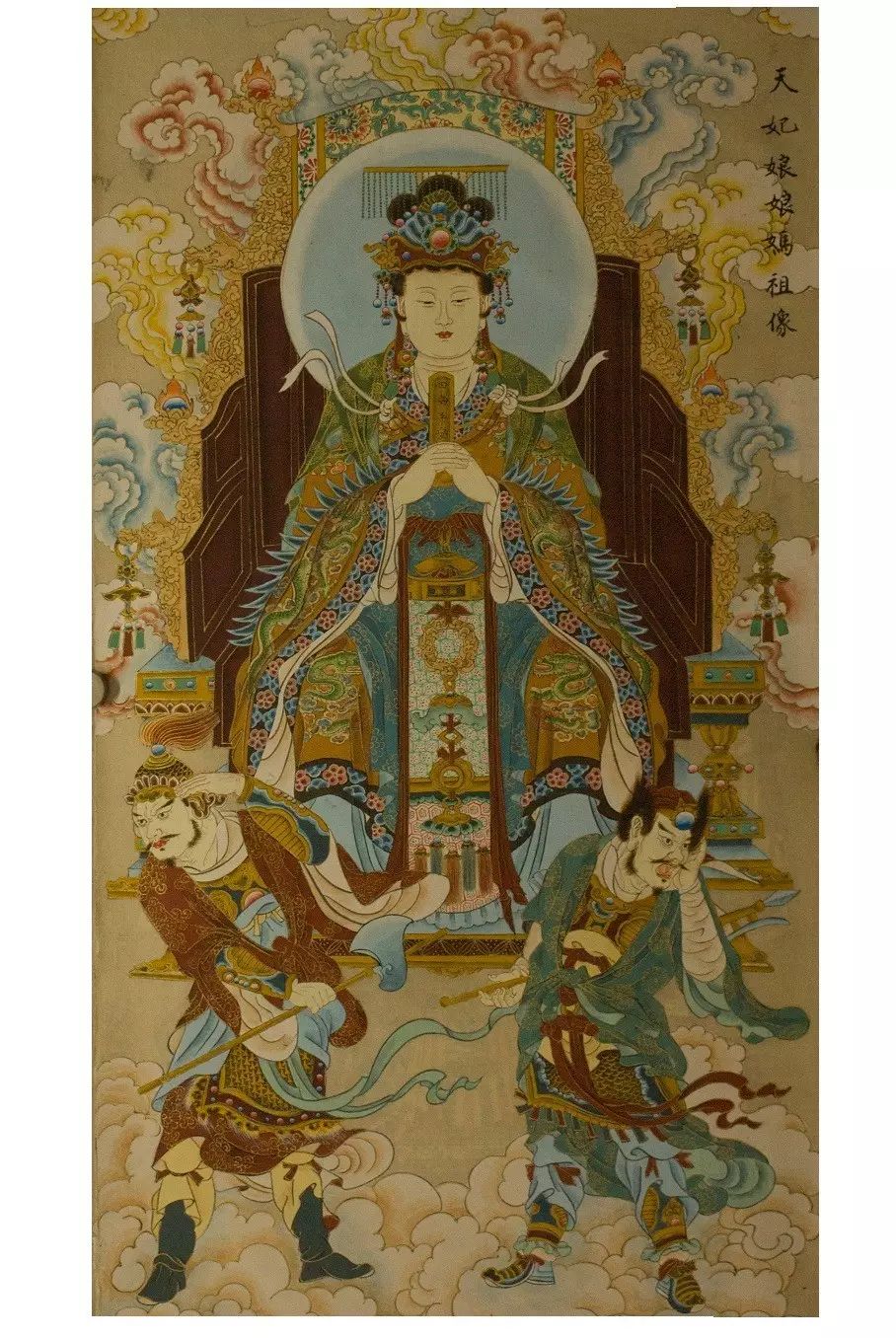 居泉源水府,道教尊为"护国庇民明著妙灵照应宏仁普济天后圣母太极元君